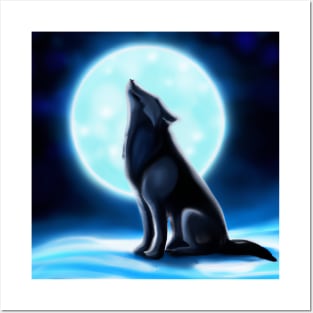 Wolf moon Posters and Art